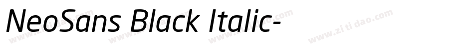 NeoSans Black Italic字体转换